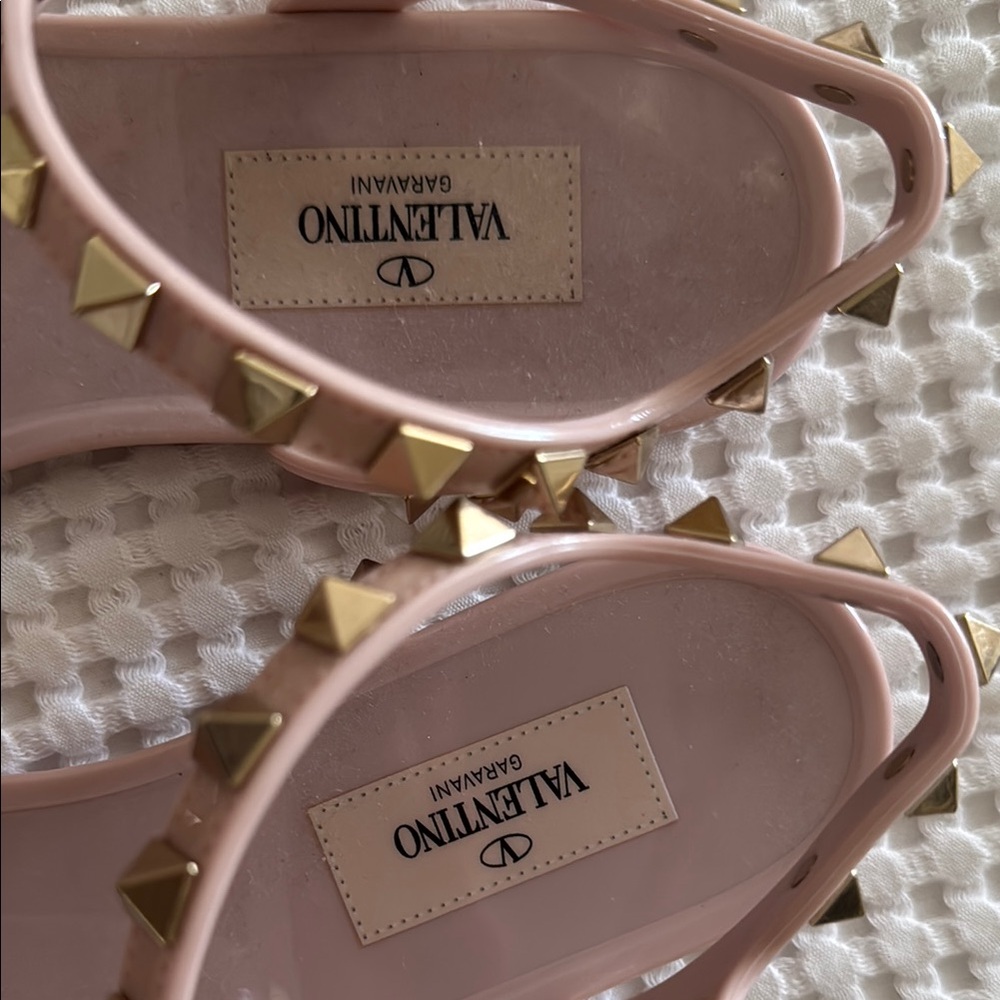 Valentino Pink Studded Sandals - Picture 3 of 4